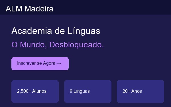 Screenshot do site ALM Madeira